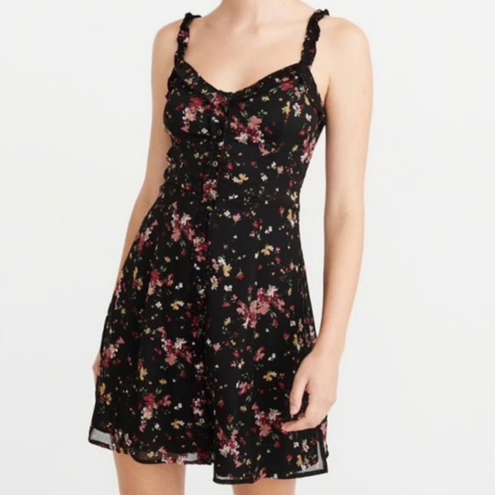 Floral chiffon dress, NWT, Abercrombie & Fitch